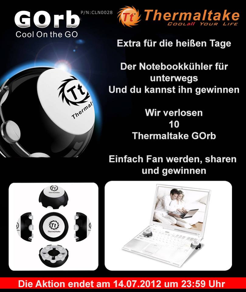 Thermaltake GOrb Netbook-Kühler Gewinnspiel